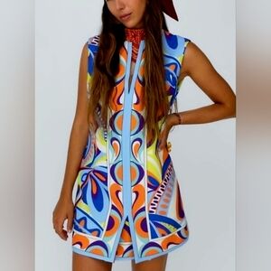 ZARA Multicolored Retro Mini Dress